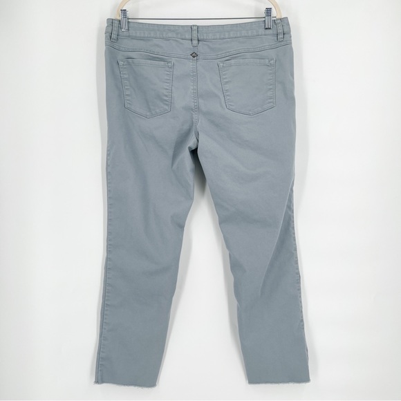 Prana Blue Gray Raw Hem Straight Leg Jeans Women’s Size 16 - Picture 2 of 10